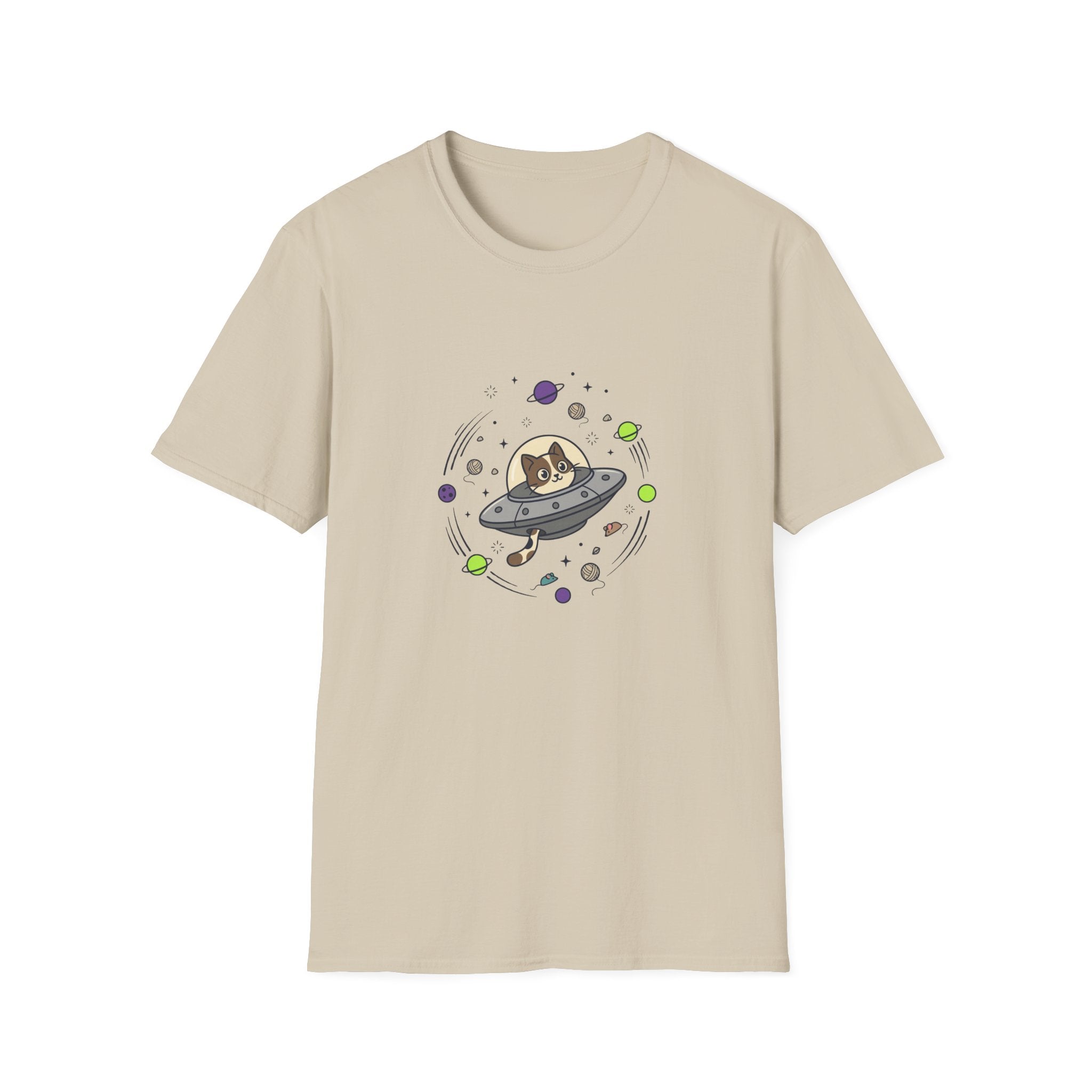 Cat Driving UFO T-shirt