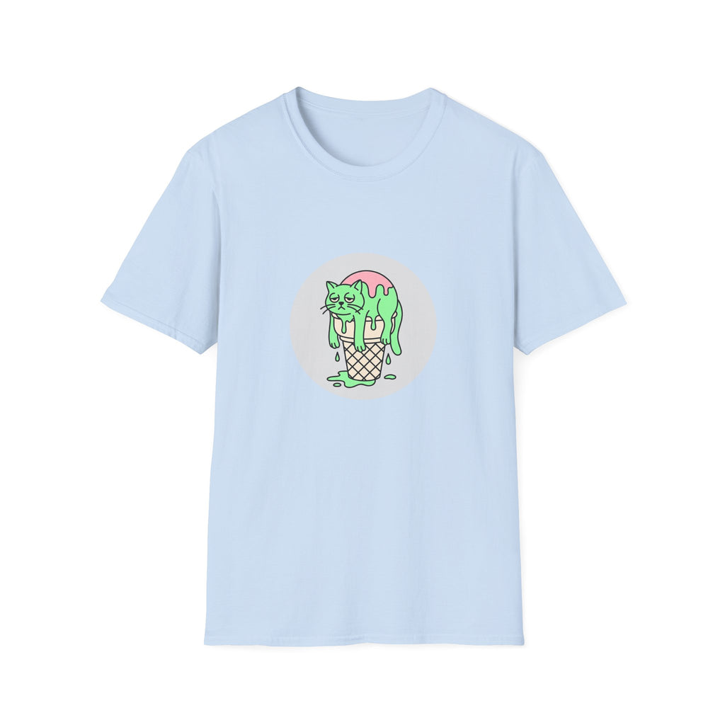 Melting Cat Ice Cream Cone T-shirt