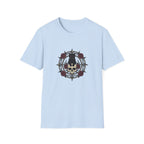 Goth Cat On Skull T-shirt