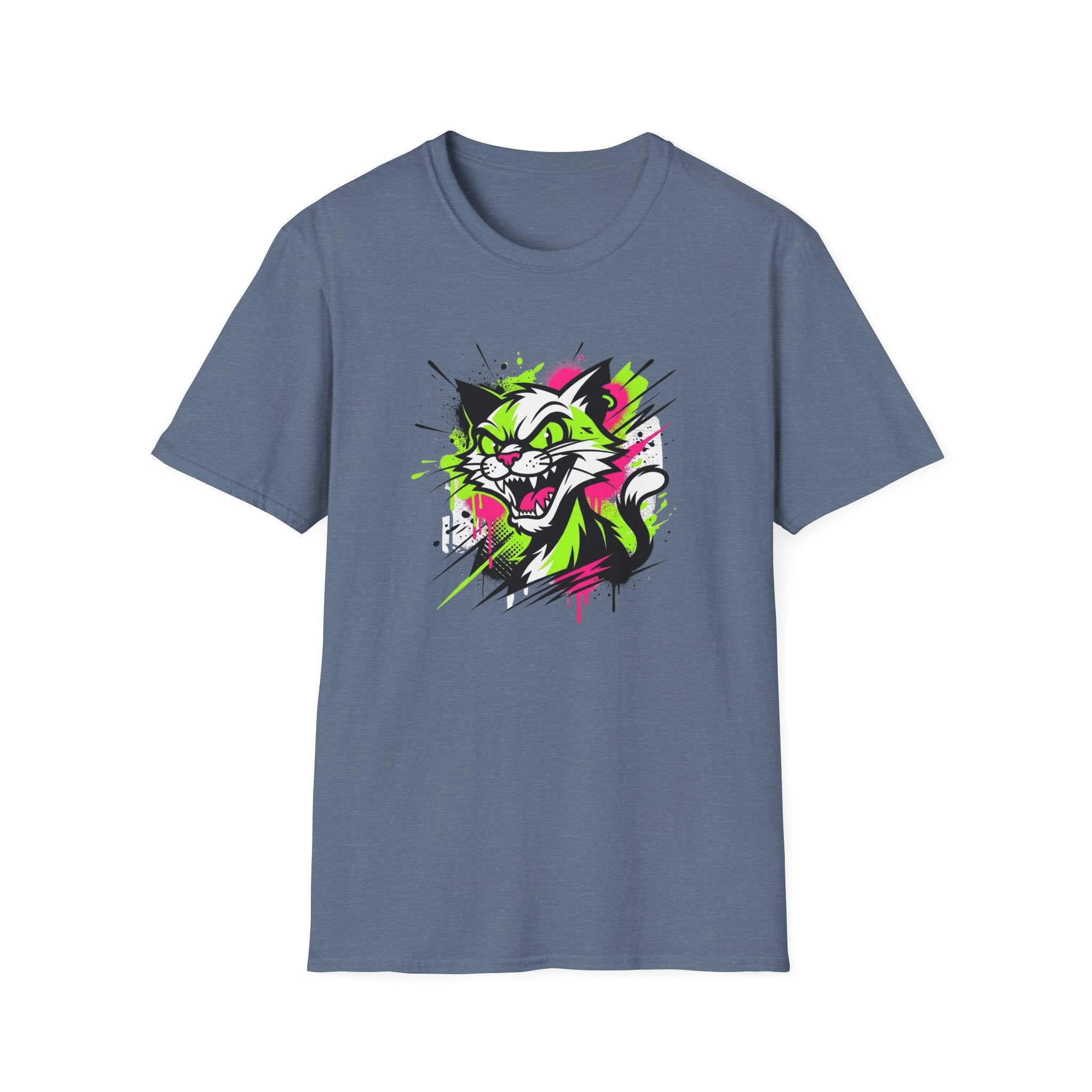 Neon Graffiti Cat T-shirt