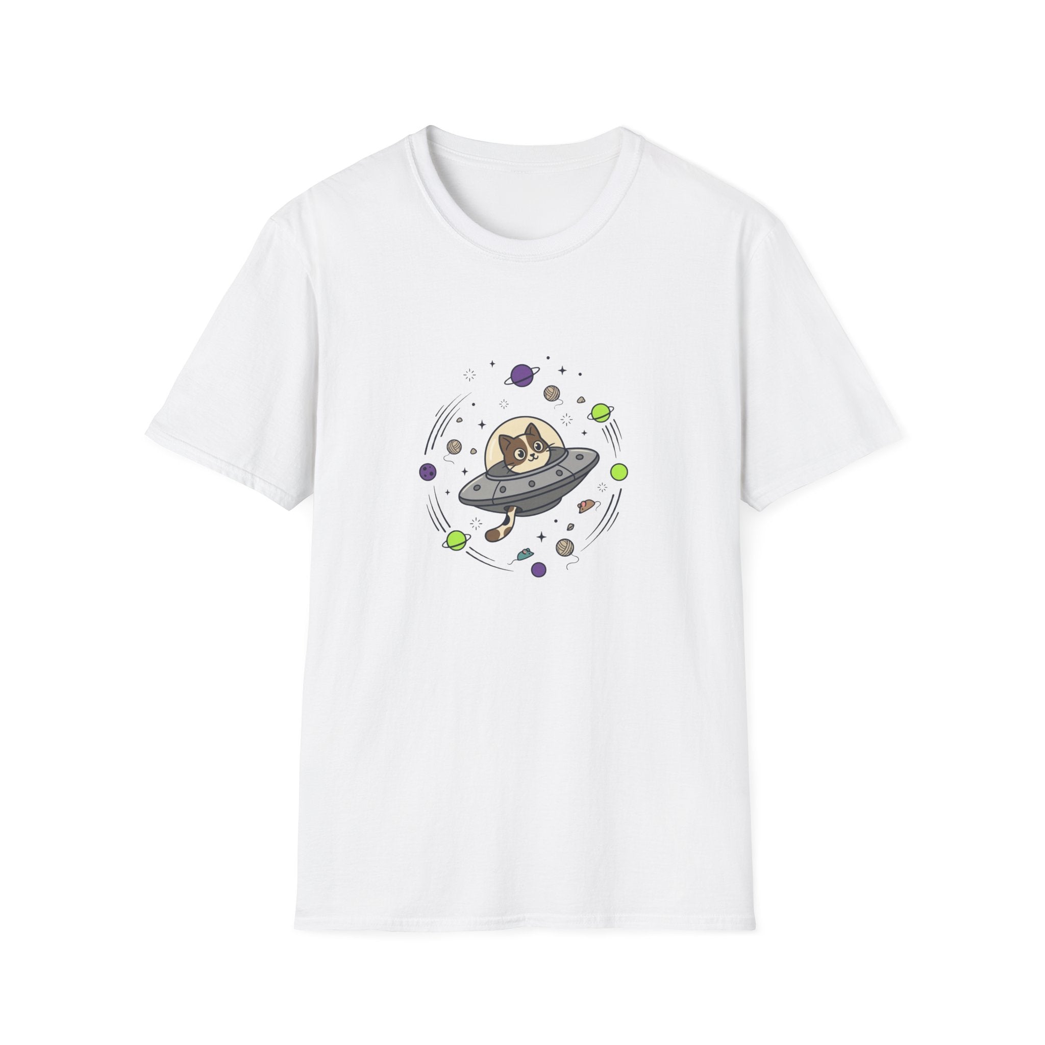 Cat Driving UFO T-shirt
