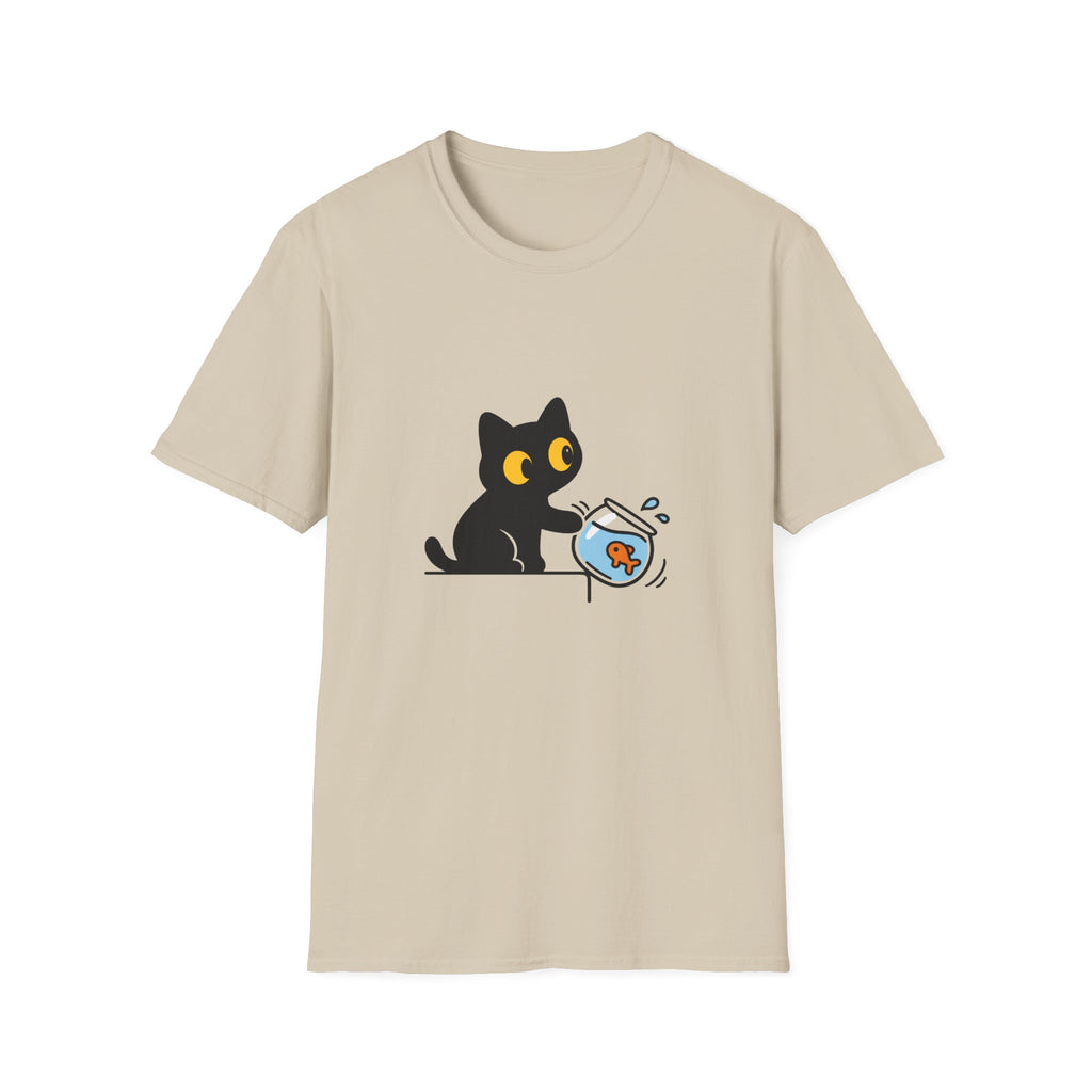 Cat Pushing Fishbowl T-shirt