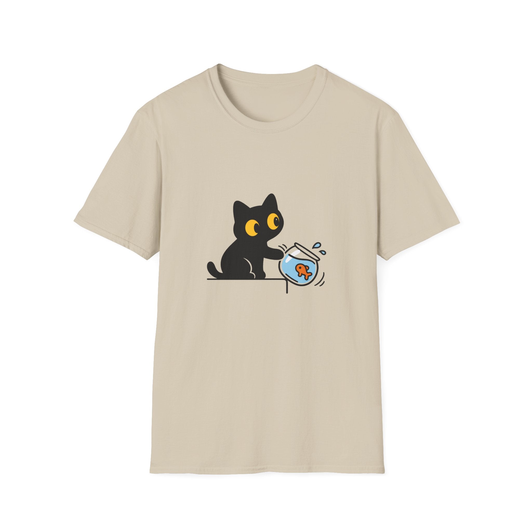 Cat Pushing Fishbowl T-shirt